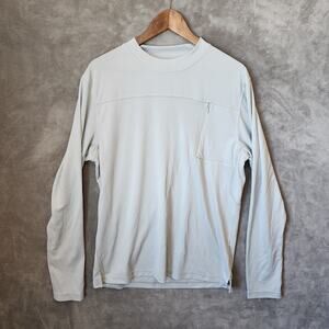 Alpine Design Men's Large White Pullover Shirt - Long Sleeve, Zipper Pocket